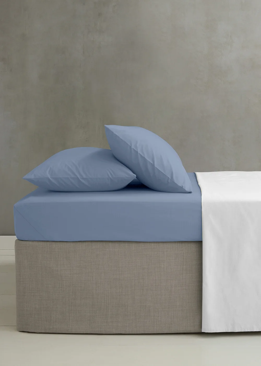 Catherine Lansfield Easy Iron Percale Standard Pillowcase Pair Blue - 50 x 75cm Image 2