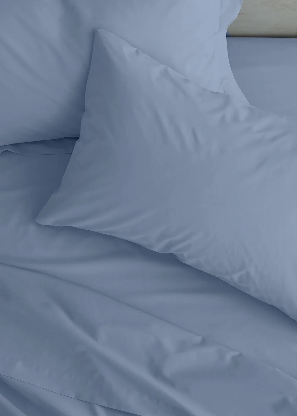 Catherine Lansfield Easy Iron Percale Standard Pillowcase Pair Blue - 50 x 75cm Image 1