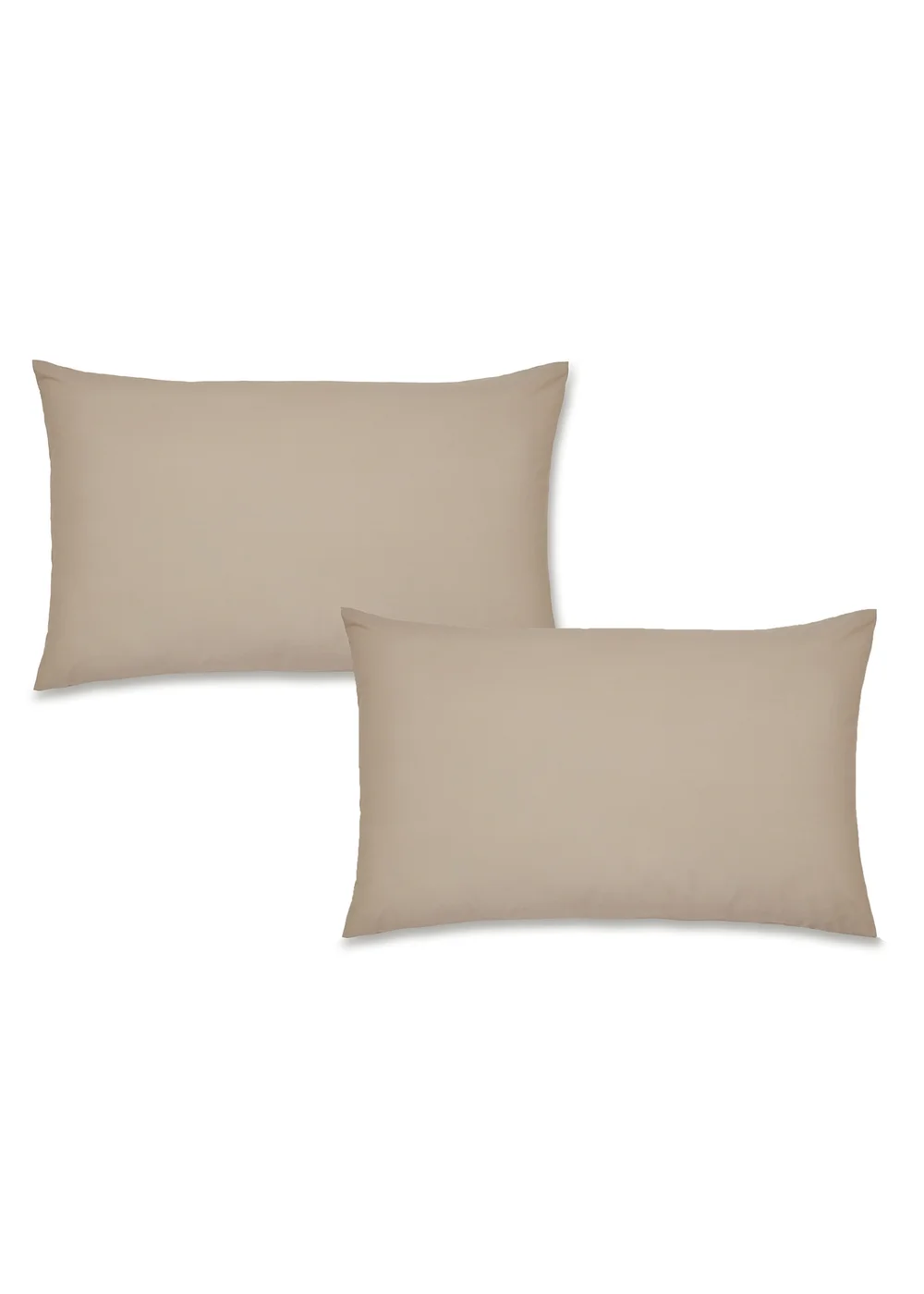 Catherine Lansfield Easy Iron Percale Standard Pillowcase Pair Natural - 50 x 75cm Image 3