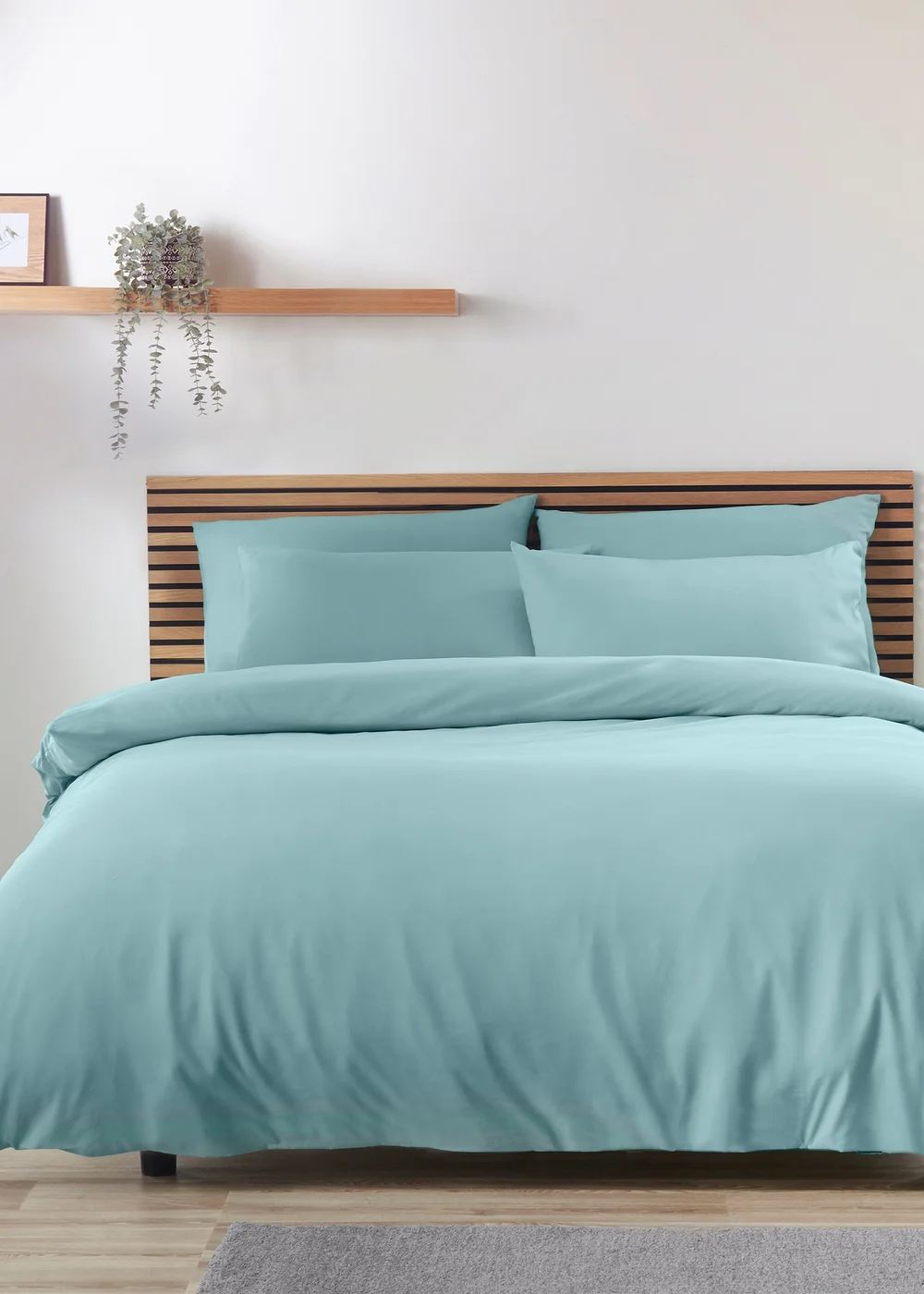 Catherine Lansfield Duck Egg So Soft Non-Iron Duvet Cover Set - Single Image 1
