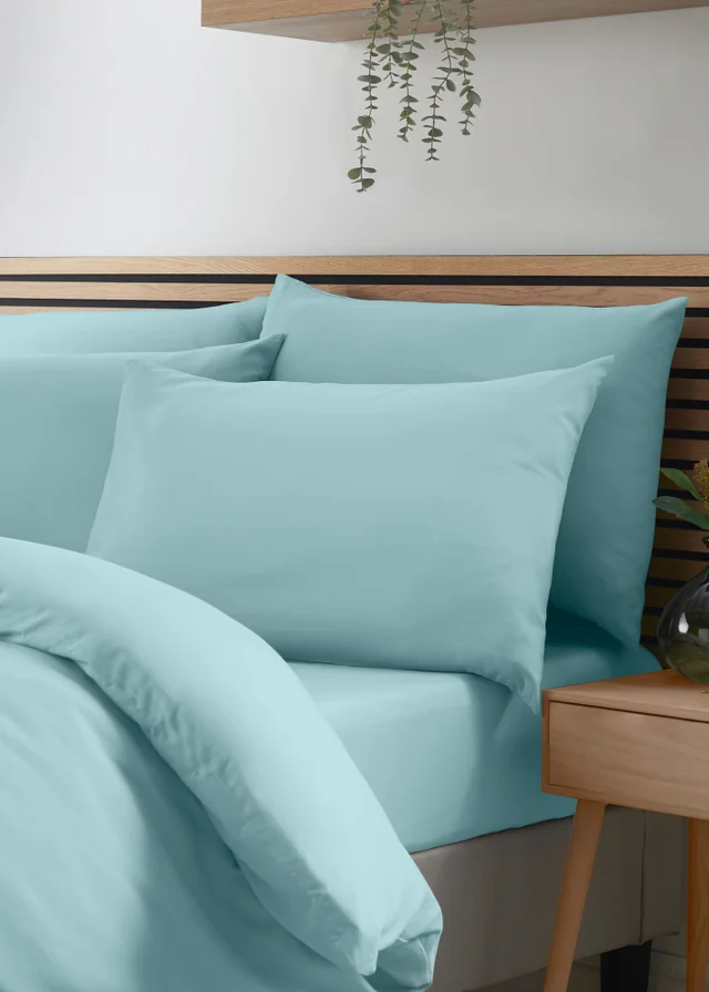 Catherine Lansfield Duck Egg So Soft Non-Iron Duvet Cover Set