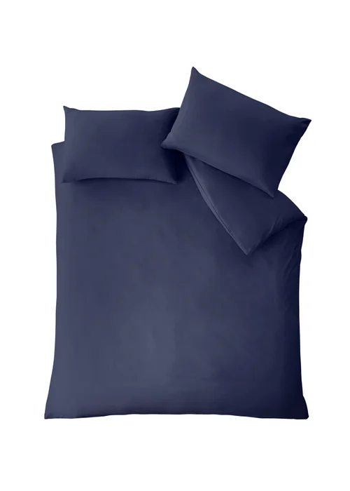 Catherine Lansfield Navy So Soft Non-Iron Duvet Cover Set - Double Image 3