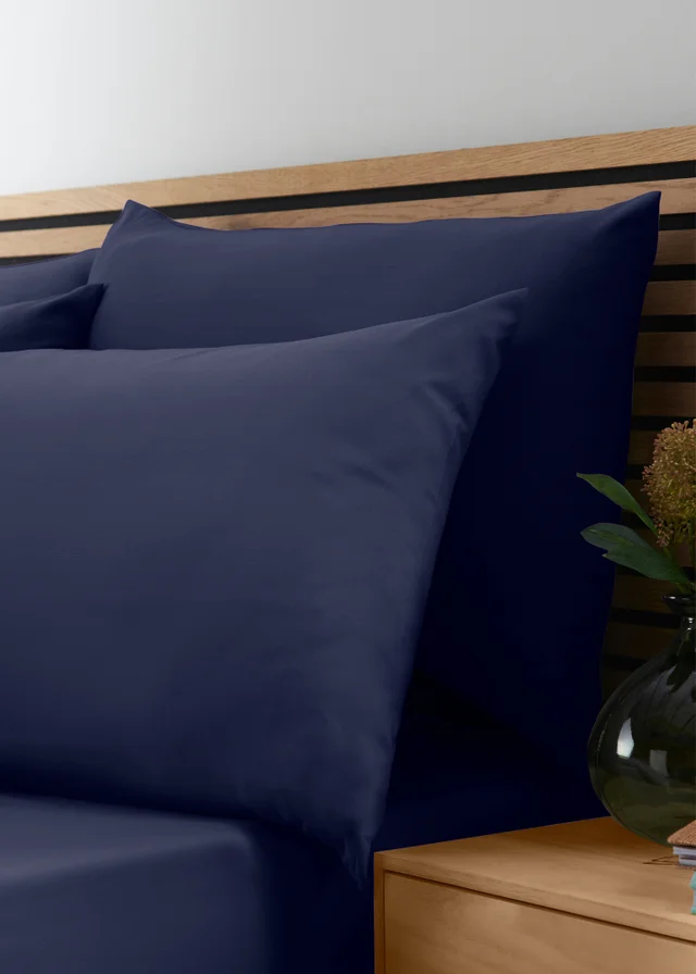 Catherine Lansfield Navy So Soft Non-Iron Duvet Cover Set