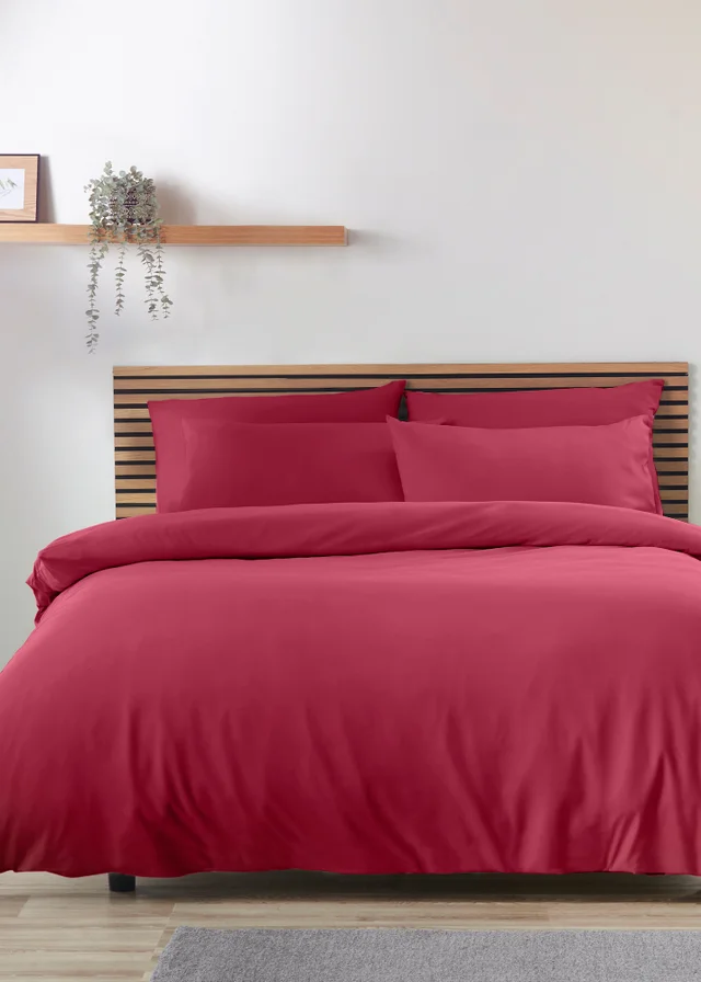 Catherine Lansfield Pink So Soft Non-Iron Duvet Cover Set