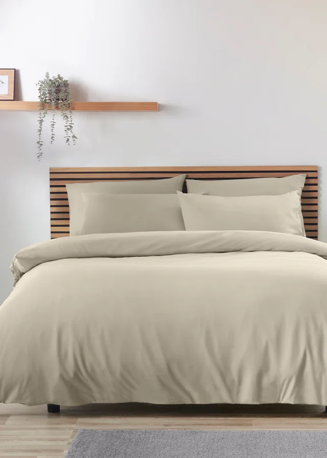Catherine Lansfield Natural So Soft Non-Iron Duvet Cover Set