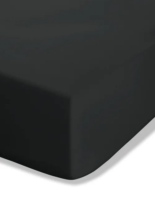 Catherine Lansfield Black Easy Iron Percale Combed Extra Deep Fitted Sheet - Fitted Double Image 2