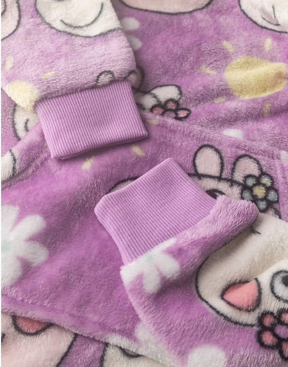Peppa Pig Girls Purple Scattered Print Blanket Hoodie - One Size Image 5