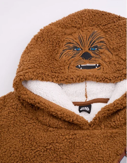 Star Wars Brown Chewbacca Blanket Hoodie - One Size Image 4
