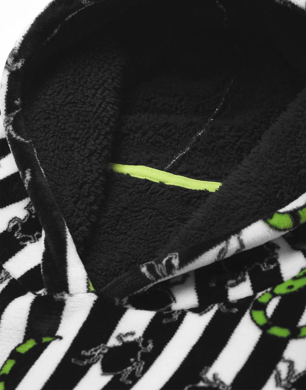 Beetlejuice Multicoloured Stripy Blanket Hoodie - One Size Image 5