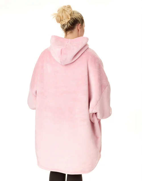 Vanilla Underground Hello Kitty Pink Character Face Blanket Hoodie - One Size Image 2