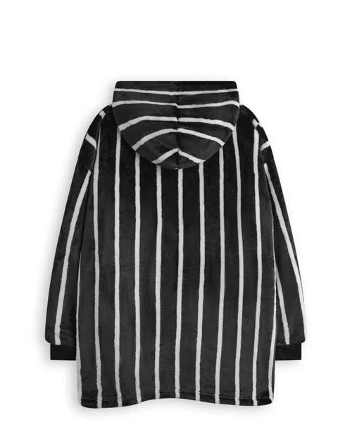Disney The Nightmare Before Christmas Kids Black Blanket Hoodie - One Size Image 2
