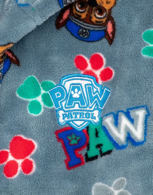 Vanilla Underground Paw Patrol Boys Blue Hooded Bathrobe (2 - 7 Years) - Age 2-3 Years Image 4