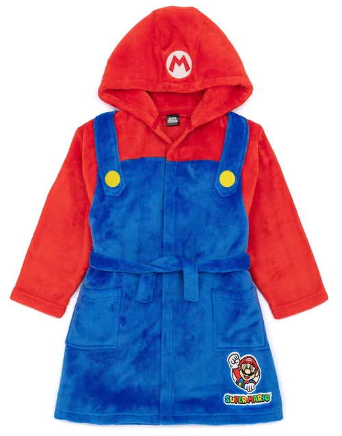 Vanilla Underground Nintendo Super Mario Boys Blue Dress-Up Hooded Bathrobe (3 - 14 Years) - 098 Image 1