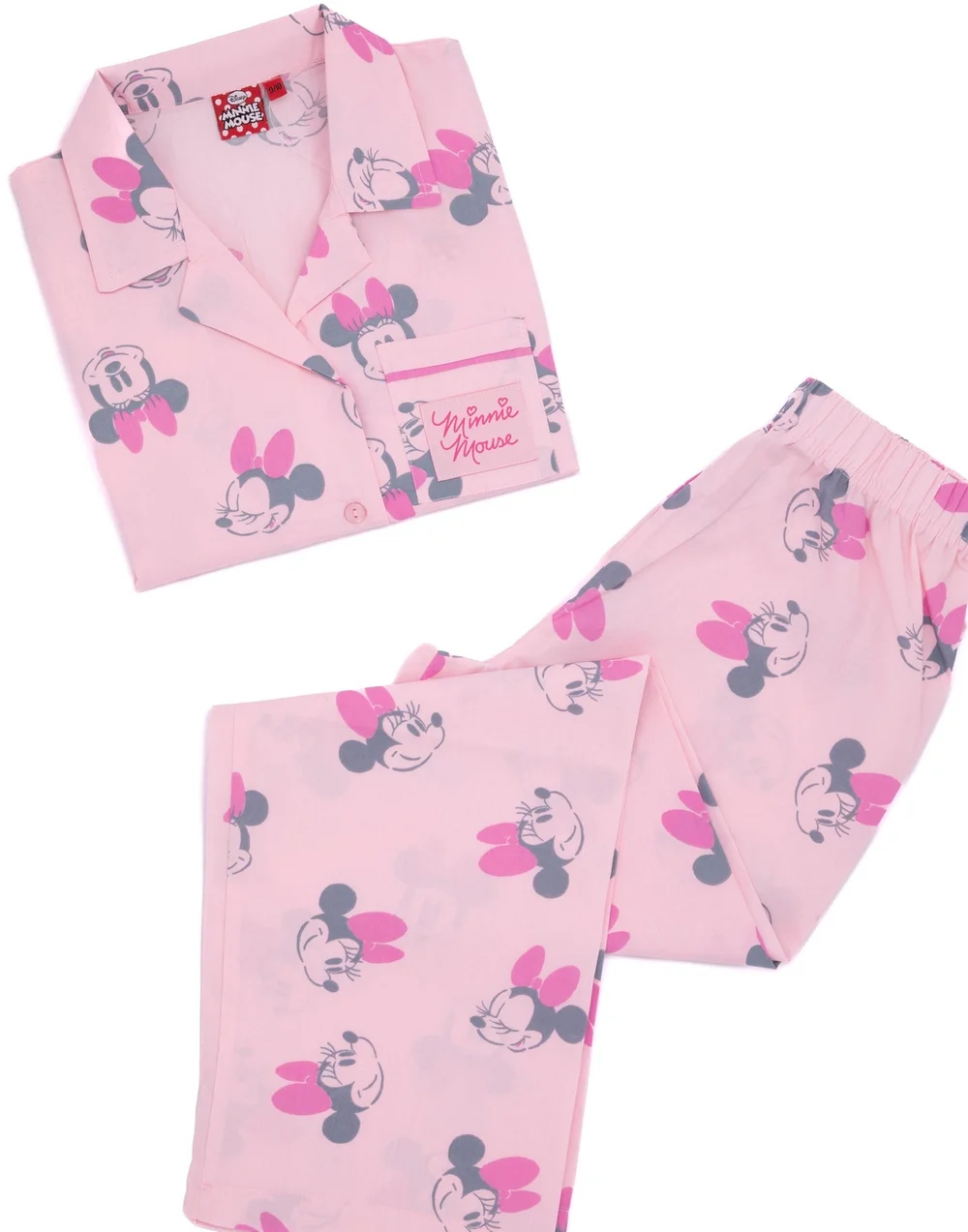 Vanilla Underground Disney Girls Pink Minnie Mouse Pyjama Set (7 - 13 Years) - Age 7-8 Years Image 4