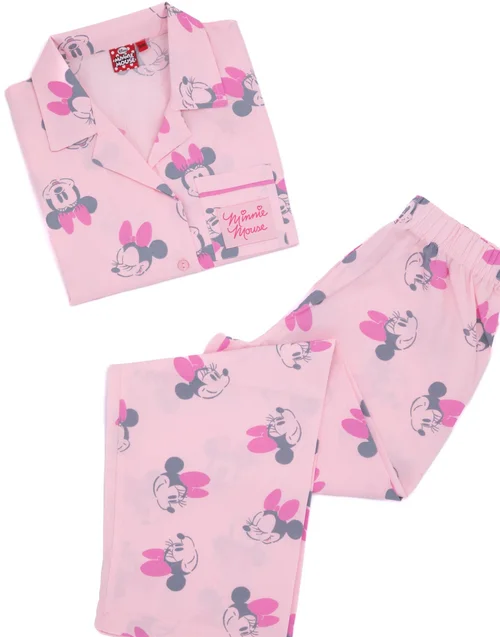 Vanilla Underground Disney Girls Pink Minnie Mouse Pyjama Set (7 - 13 Years) - Age 7-8 Years Image 4