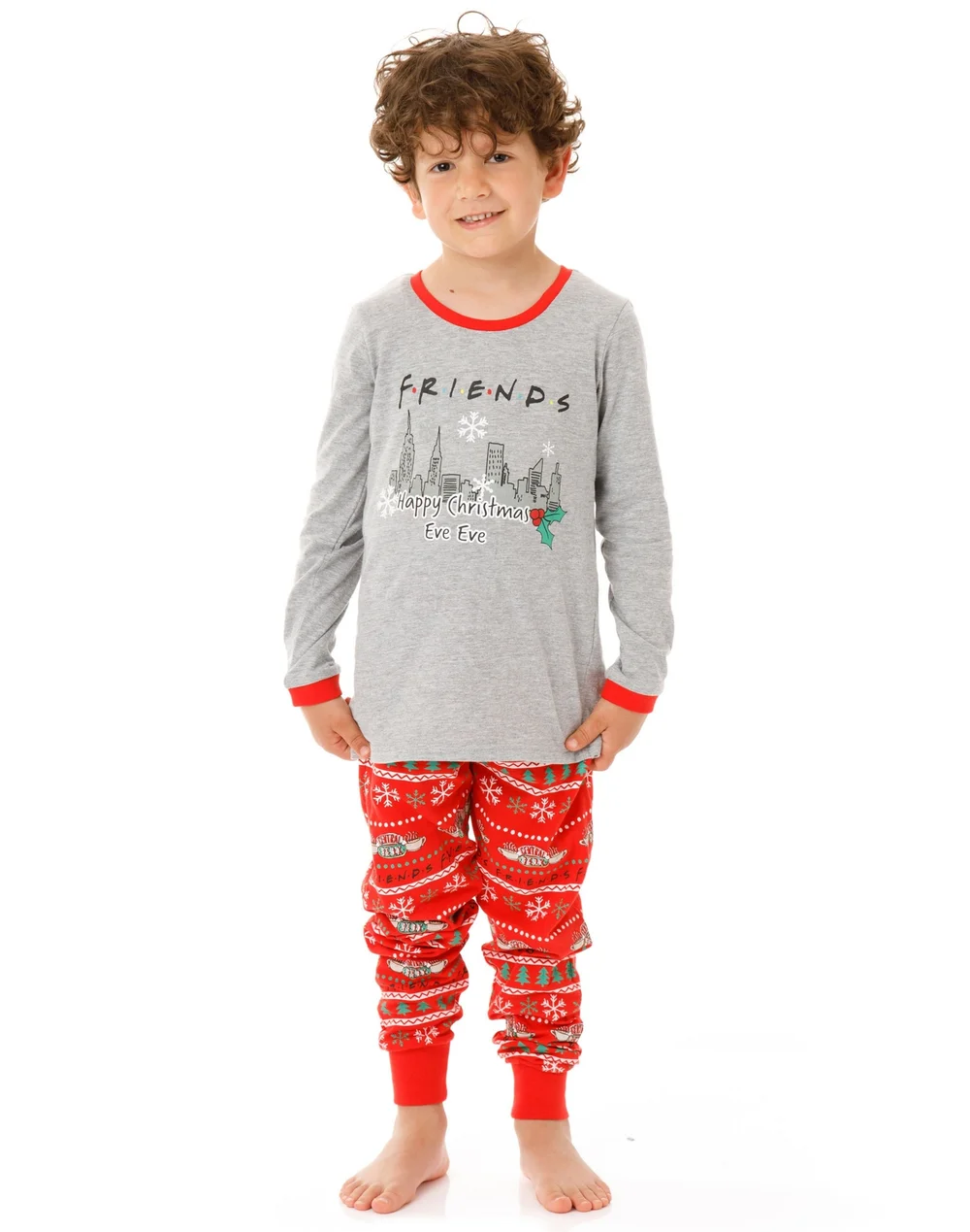 Vanilla Underground Friends Boys Red Logo Long Sleeve Long Leg Pyjama Set (7 - 14 Years) - 098 Image 2