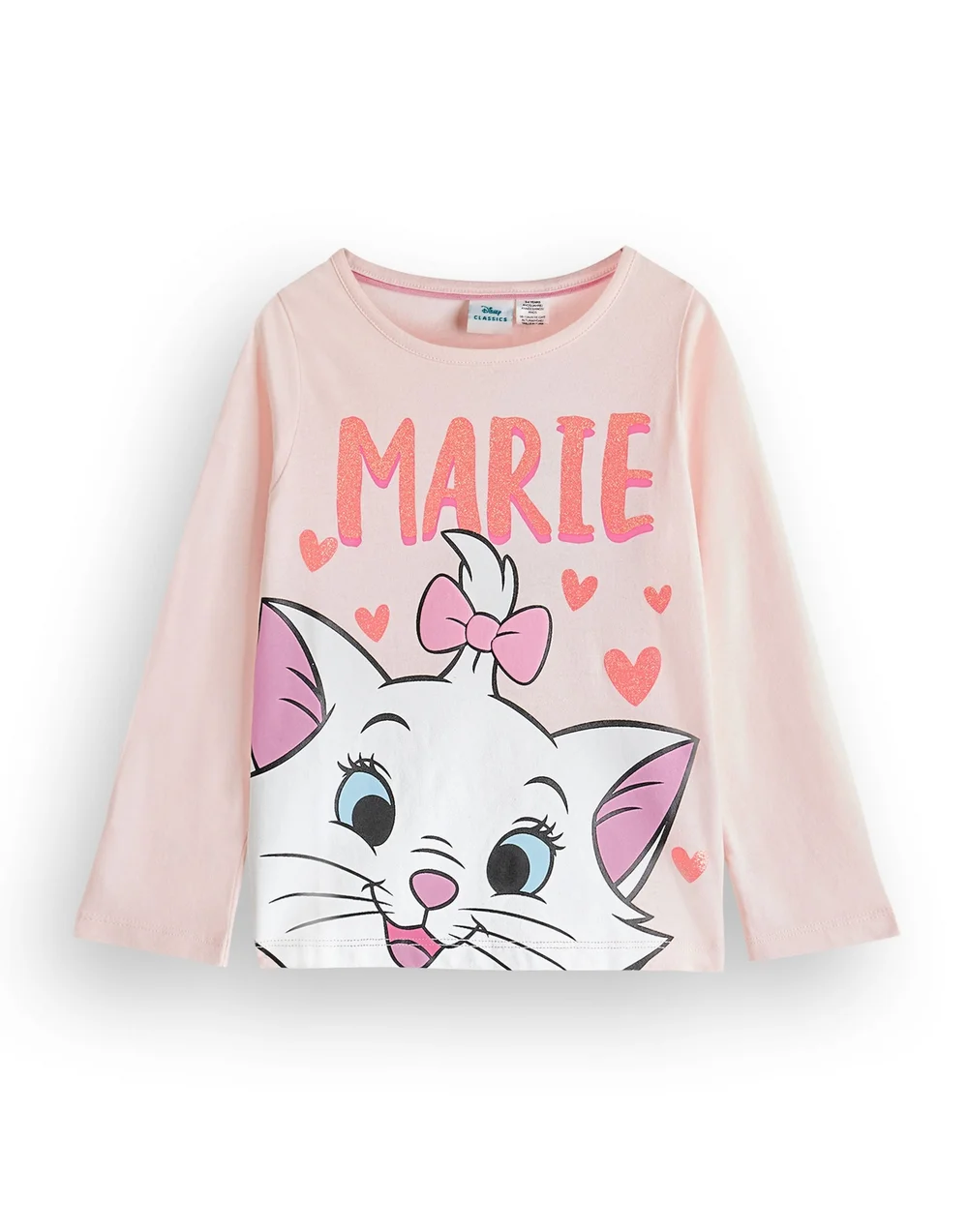 Vanilla Underground Disney Girls Pink Marie Long Sleeve Long Leg Pyjama Set (2 - 8 Years) - Age 2-3 Years Image 2