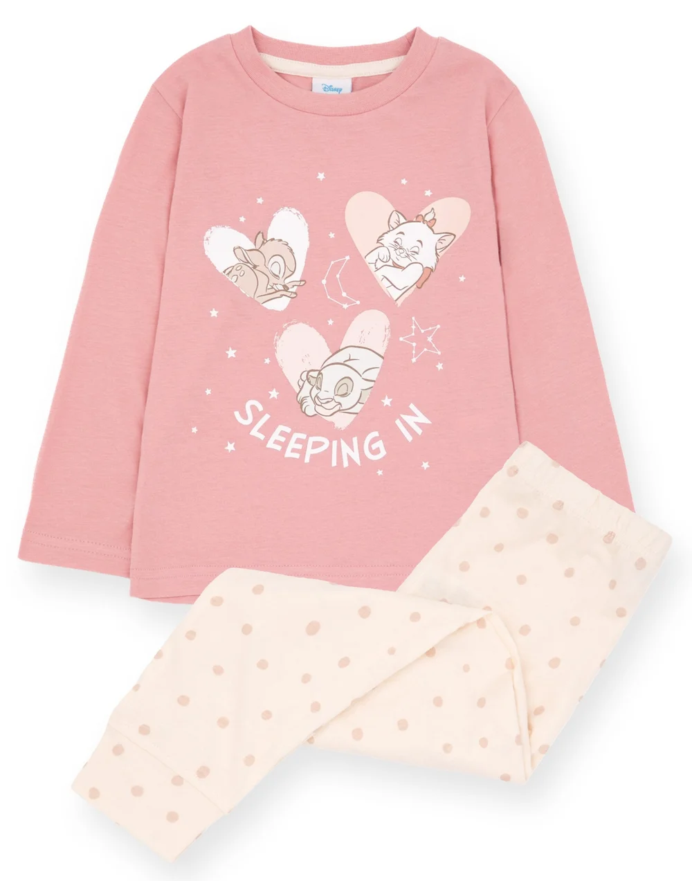 Disney Girls Pink Sleeping In Pyjama Set (1 - 8 Years) - Age 7-8 Years Image 1