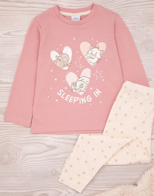 Disney Girls Pink Sleeping In Pyjama Set (1 - 8 Years) - Age 7-8 Years Image 2