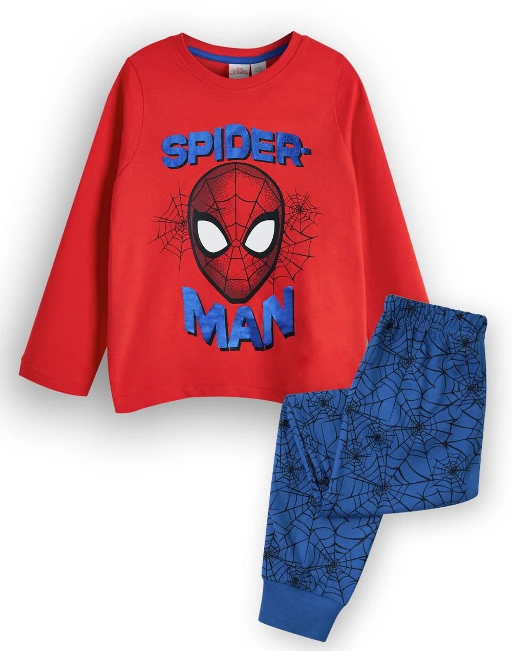 Vanilla Underground Marvel Boys Blue Spider Man front Print Pyjama Set (2 - 8 Years) - Age 4-5 Years Image 1