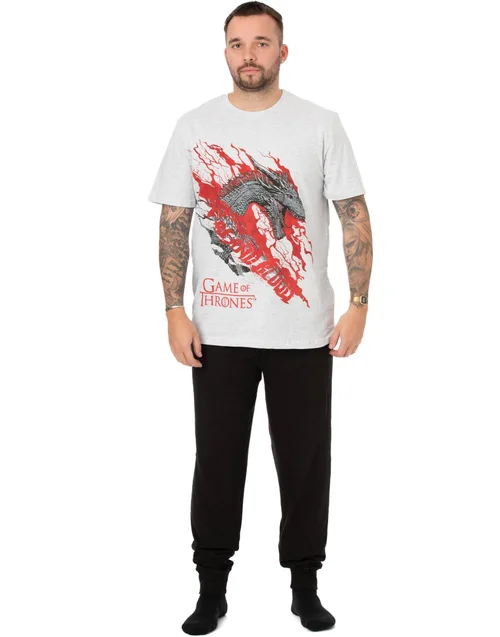 Game of Thrones White Dragon Graphic Pyjama Set - Small Image 1