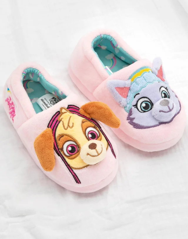 Vanilla Underground Paw Patrol Girls Multicoloured Character Slip On Loafer Slippers (6 - 12 Younger)