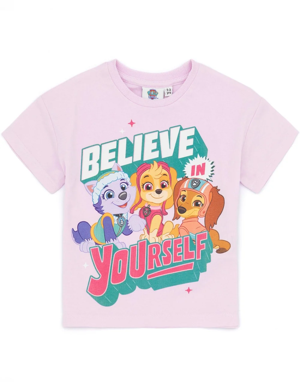 Vanilla Underground Paw Patrol Girls Multicoloured Believe In Yourself 2 Pack T-Shirts (2 - 7 Years) - 2-3 Yrs Image 5