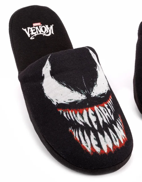 Vanilla Underground Marvel Black Venom Mule Slippers - 7-8 Image 2
