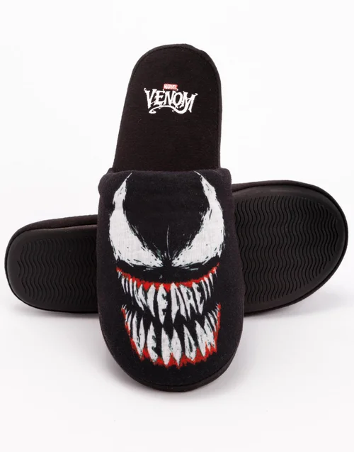 Vanilla Underground Marvel Black Venom Mule Slippers - 7-8 Image 5