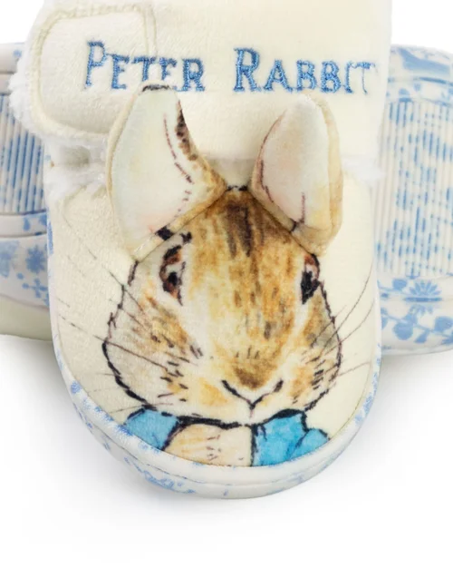 Vanilla Underground Peter Rabbit Character Face Kids Hook & Loop Loafer Slippers (4 - 10 Younger) - 4 Infants Image 5