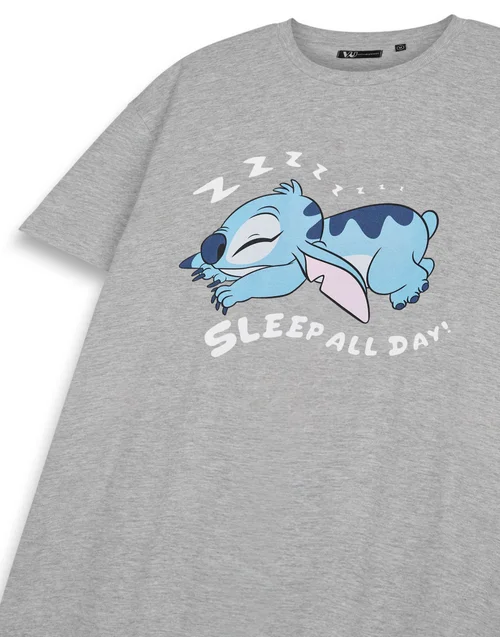 Vanilla Underground Disney Womens Grey Sleep All Day Short Sleeve Nightdress - Small Image 5