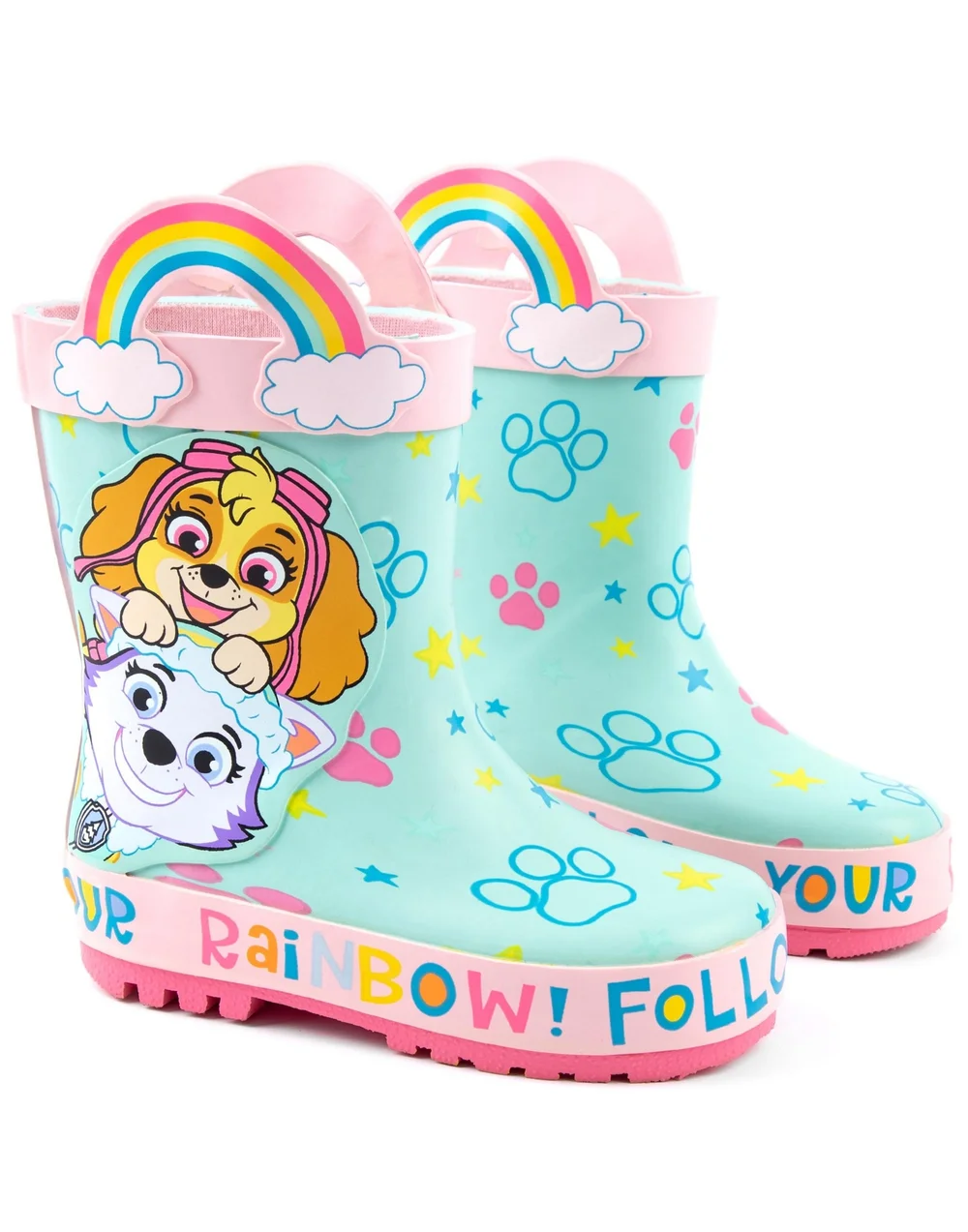 Vanilla Underground Paw Patrol Girls Multicoloured Skye & Everest Wellies (6 - 12 Younger) - 11 Infants Image 1