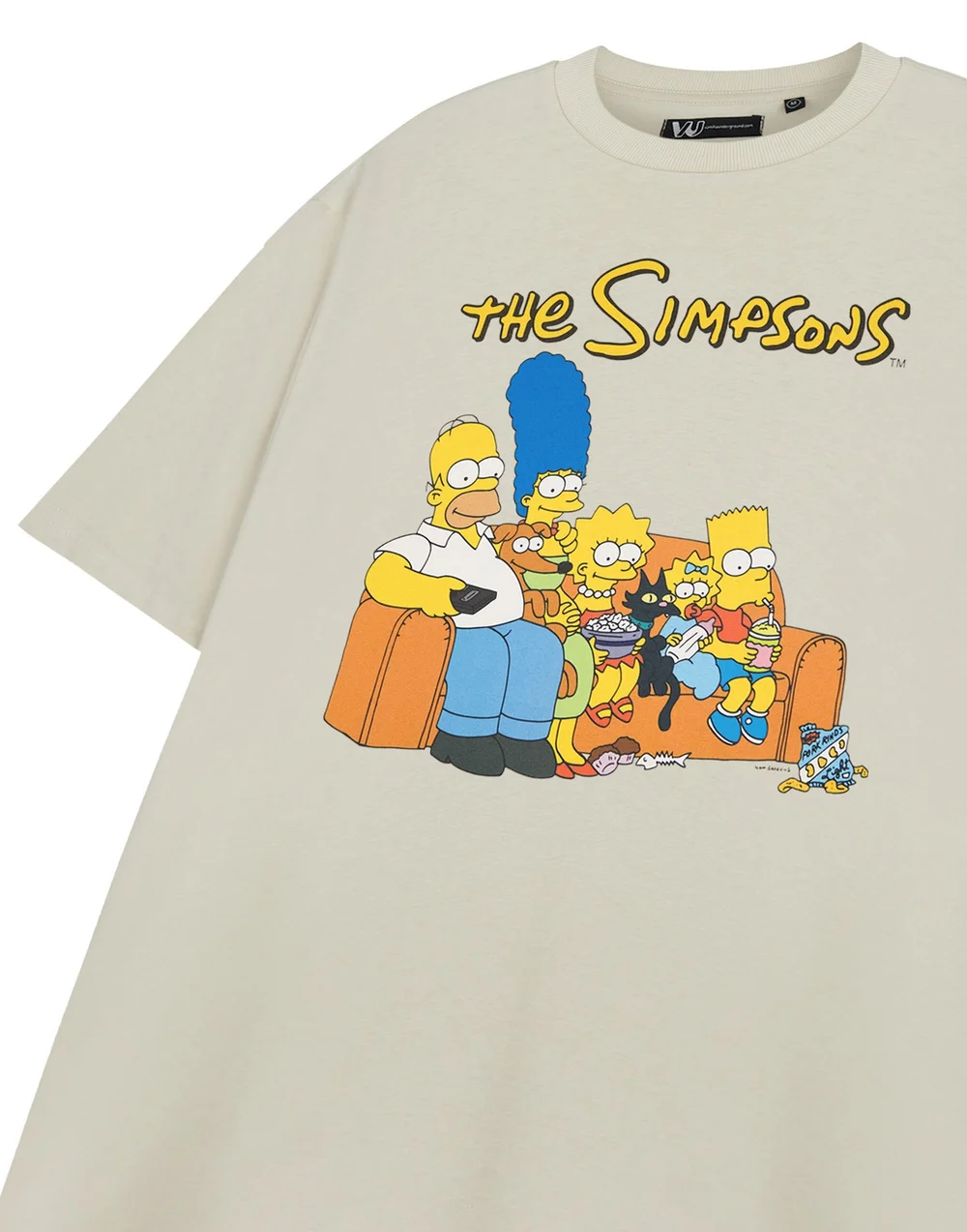 Vanilla Underground The Simpsons Beige Couch Short Sleeved T-Shirt - S Image 5