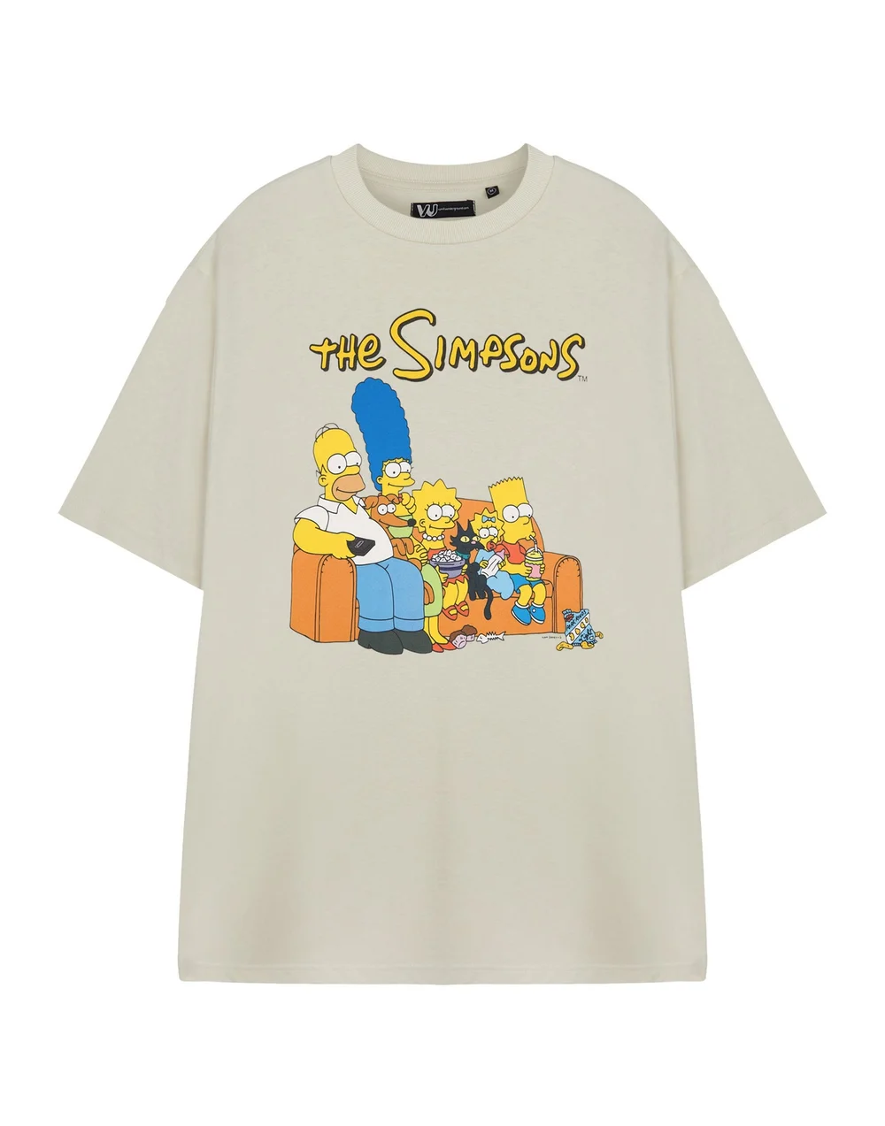 Vanilla Underground The Simpsons Beige Couch Short Sleeved T-Shirt - S Image 1