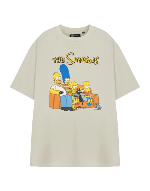 Vanilla Underground The Simpsons Beige Couch Short Sleeved T-Shirt - S Image 1