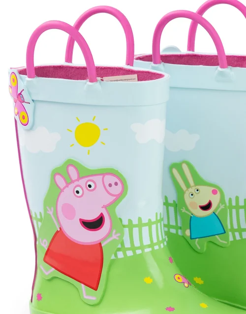 Vanilla Underground Peppa Pig Kids Multicoloured Play Days Wellington Boots with Handles (4 - 10 Younger) - 4 Infants Image 3