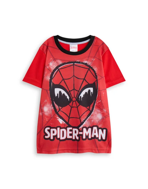 Vanilla Underground Marvel Boys Red Character Face Pyjama Set (2 - 10 Years) - Age 2-3 Years Image 3