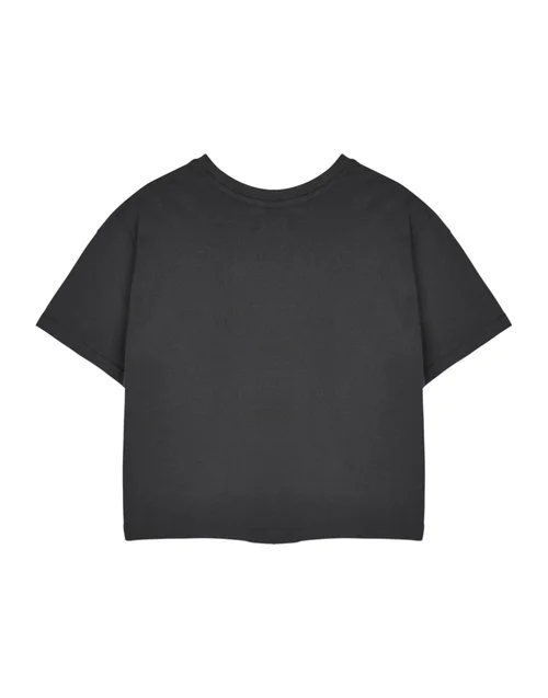 Pusheen Grey Yum Noodles Cropped Short Sleeved T-Shirt - Small Image 2