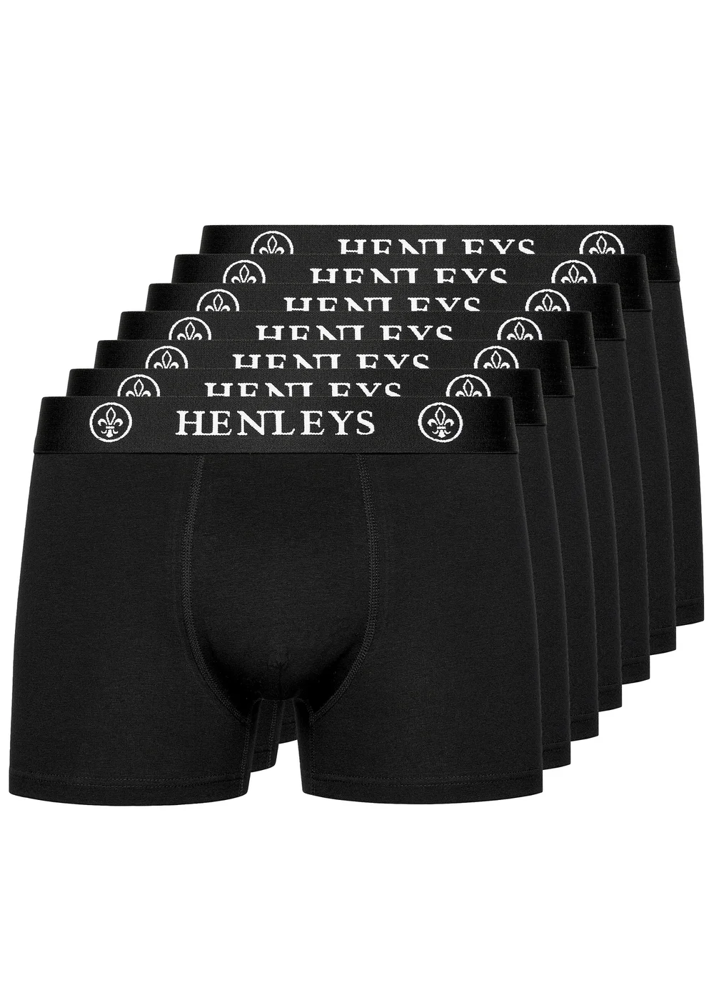 Henleys Black 7-Pack McBlacken Boxers - S Image 1