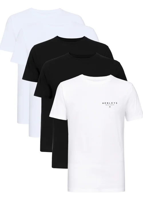 Henleys Assorted 5-Pack Hencinq A T-Shirt - M Image 1