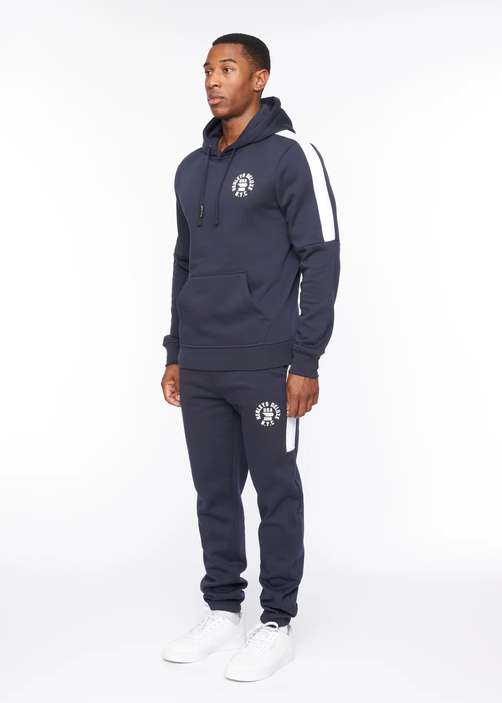 Henleys Navy Calyer Joggers - Medium Image 4