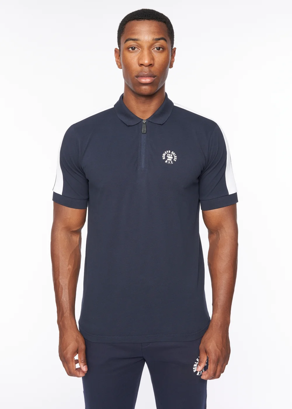 Henleys Navy Calyer Polo - M Image 1