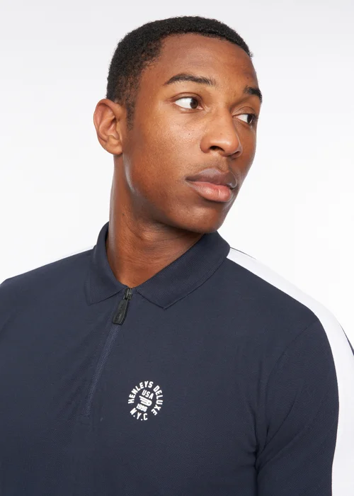 Henleys Navy Calyer Polo - M Image 4