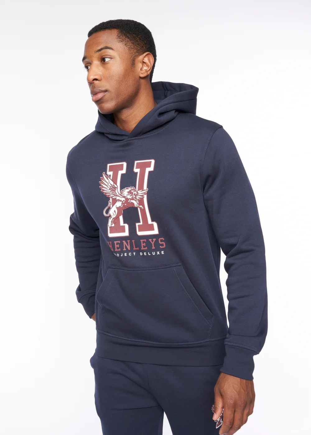 Henleys Navy Belton Hoodie - M Image 2