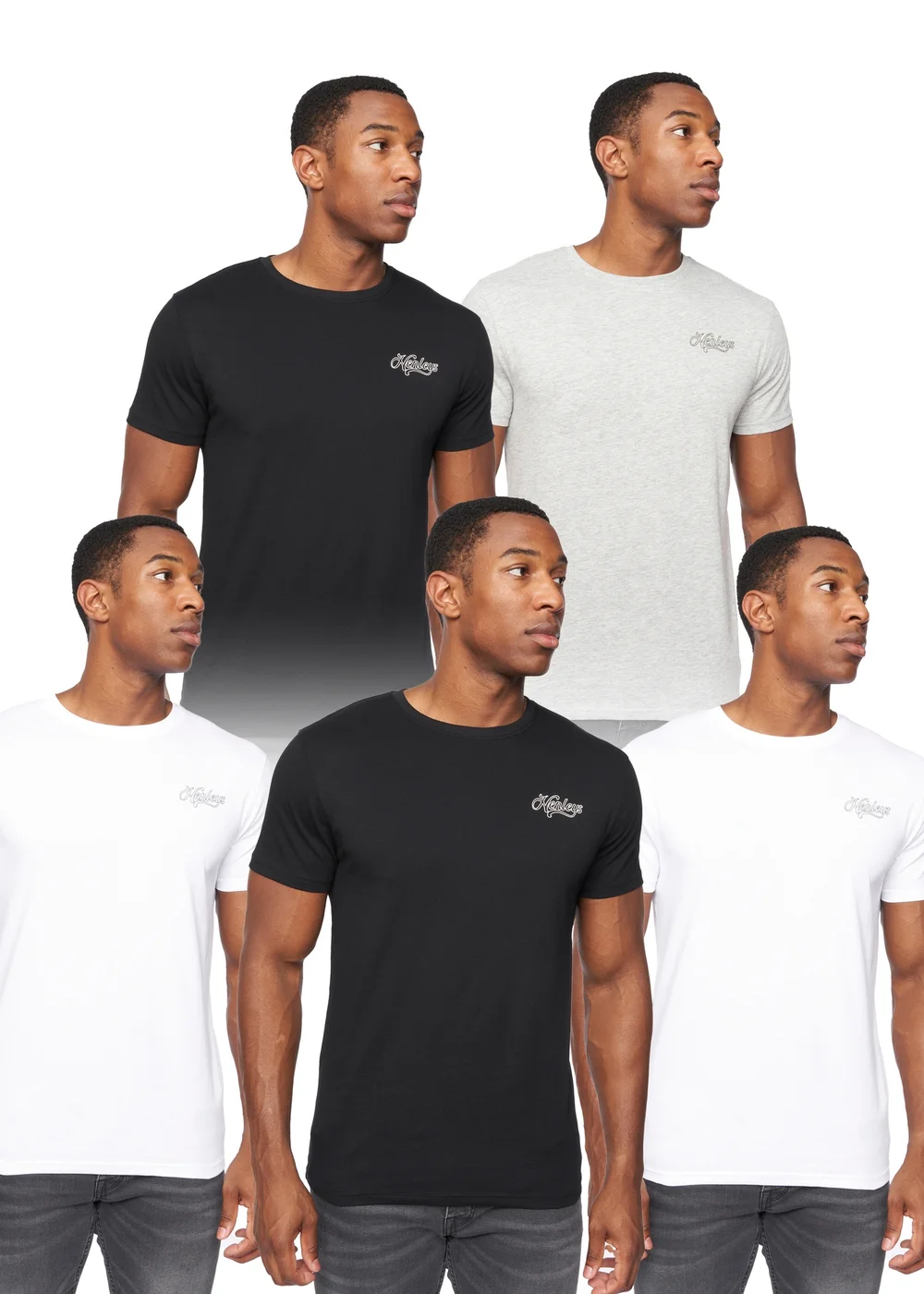 Henleys Assorted 5-Pack Script T-Shirt - M Image 1