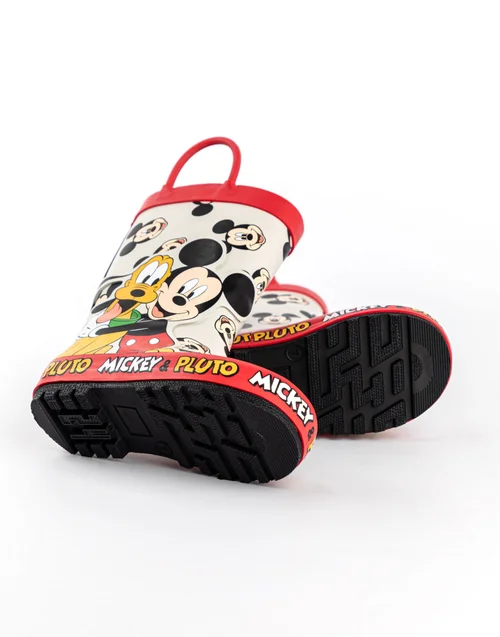 Vanilla Underground Disney Boys Multicoloured Mickey & Pluto Wellington Boots with Handles (4 - 10 Younger) - 4 Infants Image 5