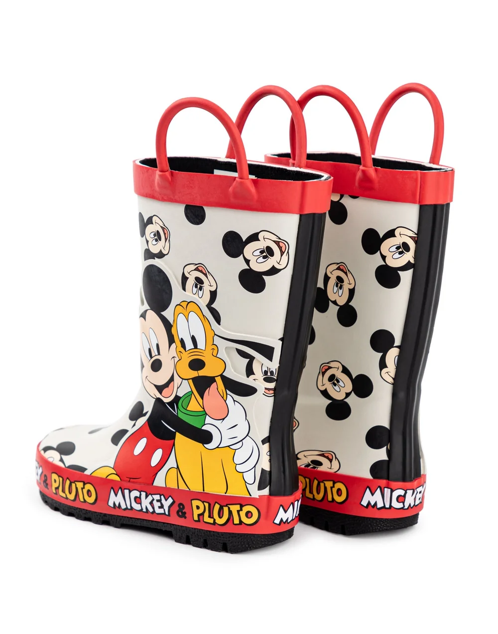 Vanilla Underground Disney Boys Multicoloured Mickey & Pluto Wellington Boots with Handles (4 - 10 Younger) - 4 Infants Image 2
