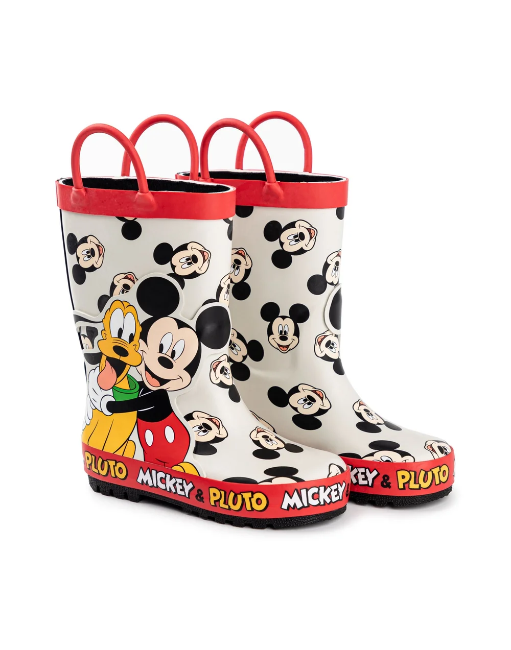 Vanilla Underground Disney Boys Multicoloured Mickey & Pluto Wellington Boots with Handles (4 - 10 Younger) - 4 Infants Image 3