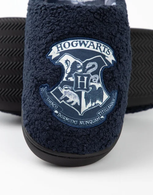 Vanilla Underground Harry Potter Womens Blue Hogwarts Mule Slippers - 7-8 Image 5