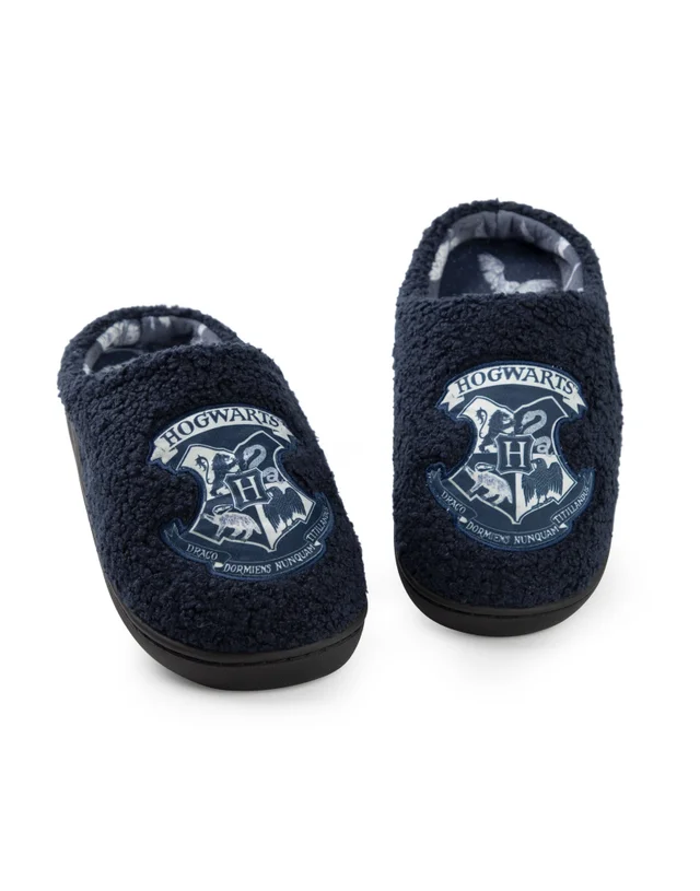 Vanilla Underground Harry Potter Womens Blue Hogwarts Mule Slippers